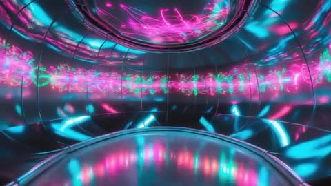 Neon Waves Pulsing in Metallic Tunnel