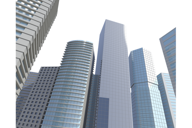 Transparent View of Modern Skyline with Sleek Business Buildings - Download Free Stock Videos Pikwizard.com