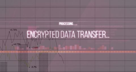 Futuristic Interface Highlighting Encrypted Data Transfer - Download Free Stock Images Pikwizard.com