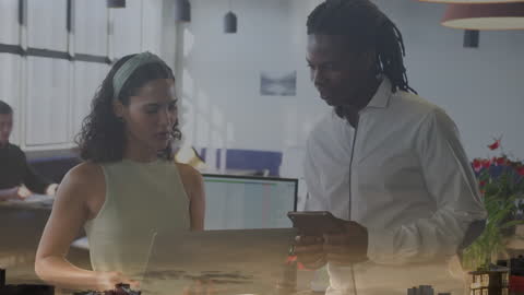 Conceptual Animation of Business Collaboration with Cityscape Overlay