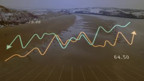 Dynamic Graph Overlap Beach Horizons Illustrating Growth