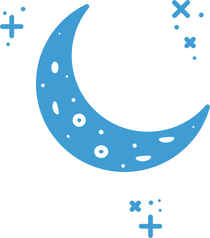 transparent blue moon and stars illustration png - Download Free Stock Videos Pikwizard.com