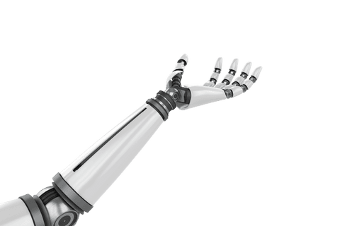 transparent robotic hand offering gesture - Download Free Stock Videos Pikwizard.com