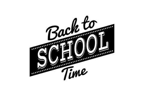 Back to school time typography on transparent background