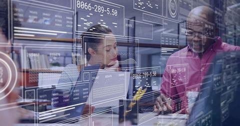 Diverse Team Analyzing Big Data in a Modern Office Setting - Download Free Stock Images Pikwizard.com