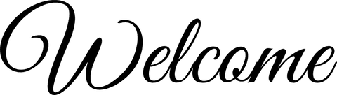 Stylish Welcome Text on Transparent Background