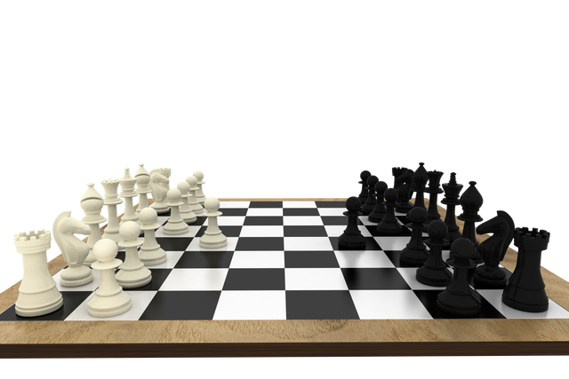 Chess Pieces Arranged on Transparent Board Background - Download Free Stock Videos Pikwizard.com