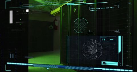 Digital Interface Display in High-Tech Server Room Environment - Download Free Stock Images Pikwizard.com