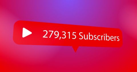 YouTube Subscribers Count on Red Speech Bubble Design - Download Free Stock Images Pikwizard.com