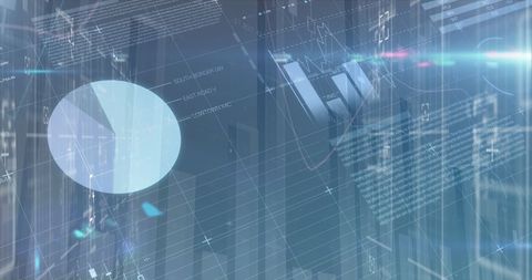 Digital Interface with Data Visualization in Abstract Background - Download Free Stock Images Pikwizard.com