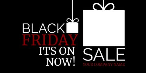 Black Friday Sale Promotion Template with Gift Icon - Download Free Stock Templates Pikwizard.com