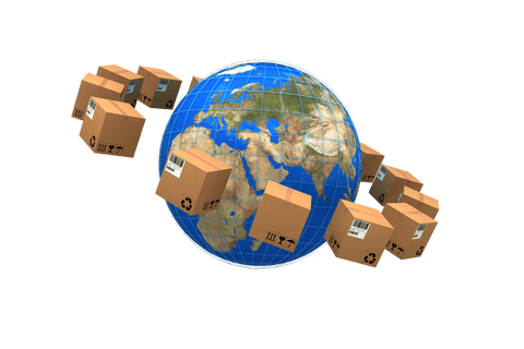 transparent globe with shipping boxes symbolizing global delivery - Download Free Stock Videos Pikwizard.com
