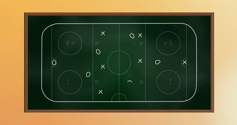 Ice Hockey Strategy Chalkboard Plan