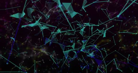 Abstract Plexus Digital Network on Black Background - Download Free Stock Images Pikwizard.com