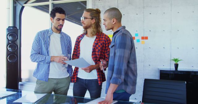 Casual Team Meeting in Modern Office Space - Download Free Stock Images Pikwizard.com