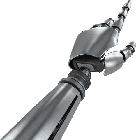 futuristic transparent silver robot arm pointing - Download Free Stock Videos Pikwizard.com