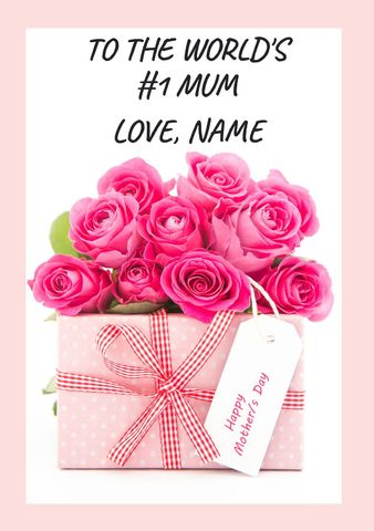 Mother's day bouquet with gift-wrapped box for celebration