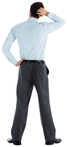 Transparent Image of Businessman Scratching Head Full Length - Download Free Stock Videos Pikwizard.com