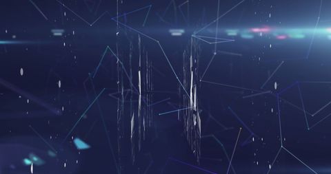 Futuristic Network Connections Against Blue Digital Background - Download Free Stock Images Pikwizard.com