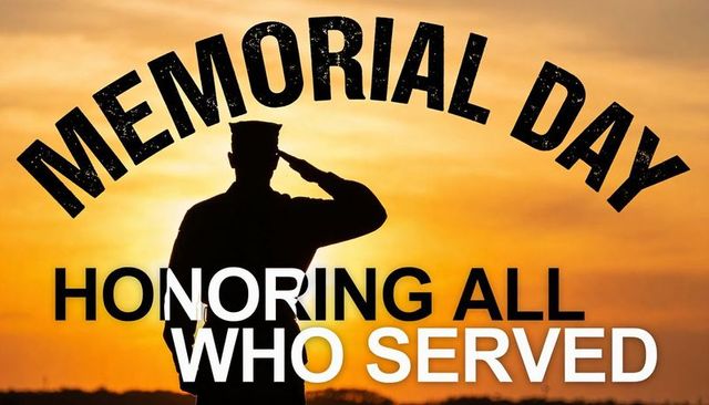 Soldier saluting at sunset honoring memorial day tribute to veterans and fallen heroes