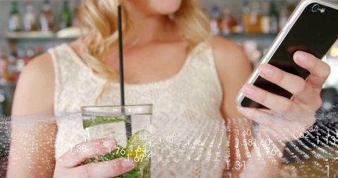 Glamorous socializing at trendy bar, woman enjoys nightlife