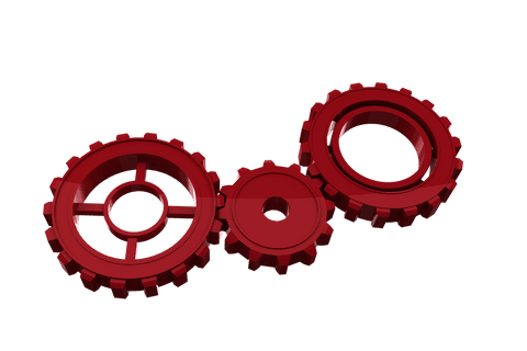 Red Cogs with Transparent Background for Workflow Concept - Download Free Stock Videos Pikwizard.com