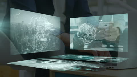 Global Digital Data Interface Concept with Business Professionals