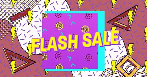 Retro Style Flash Sale Announcement Banner