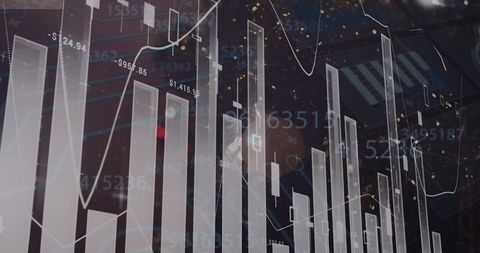 Abstract Cyber Landscape with Digital Financial Data Visuals - Download Free Stock Images Pikwizard.com