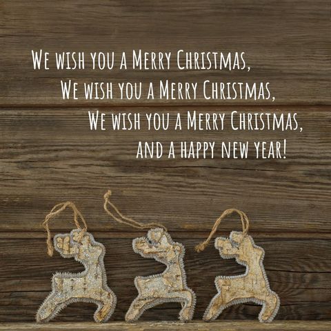 Festive Christmas Greeting with Deer Ornaments and Rustic Charm - Download Free Stock Templates Pikwizard.com