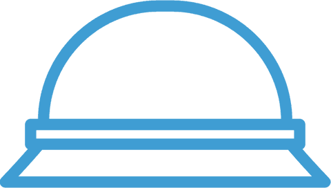 Transparent Blue Cap Illustration with Copy Space