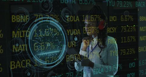 African American Female Analyzing Data in Server Room - Download Free Stock Images Pikwizard.com