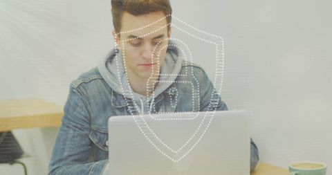 Tech-Savvy Student Engaging with Digital Safety Online