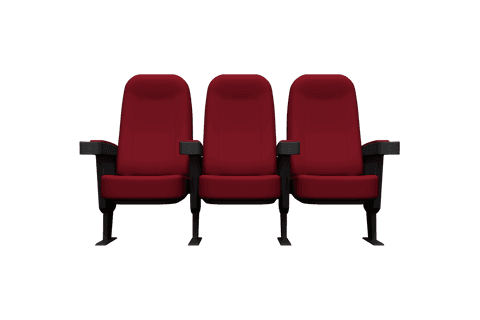 transparent cinema chairs with red upholstery on black base - Download Free Stock Videos Pikwizard.com