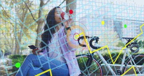 Modern Business Woman Navigating Digital World