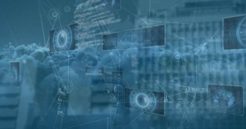 Digital Data Processing Over Cloud Network Concept - Download Free Stock Images Pikwizard.com