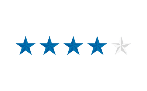 transparent blue and white star rating icon for reviews and feedback - Download Free Stock Videos Pikwizard.com