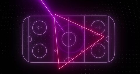 Digital Ice Hockey Rink with Neon Data Visualizations - Download Free Stock Images Pikwizard.com