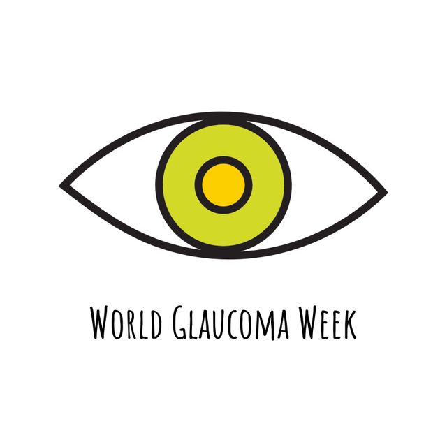 World Glaucoma Week Awareness Eye Symbol Graphic Design - Download Free Stock Templates Pikwizard.com