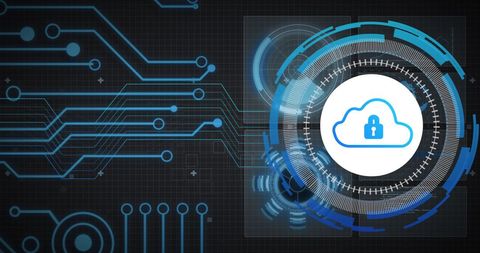 Secure Cloud Data Processing with Digital Interface Design - Download Free Stock Images Pikwizard.com