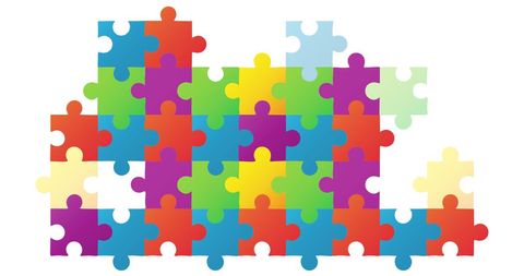 Colorful Puzzle Pieces Symbolizing Autism Awareness Support - Download Free Stock Images Pikwizard.com