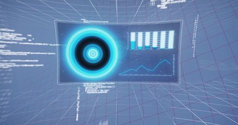 Digital Scope Scanning with Data Processing Overlay Background - Download Free Stock Images Pikwizard.com