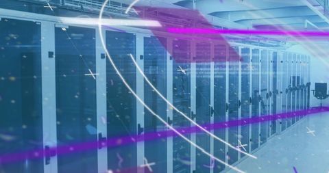 Data Processing and Global Communication with Servers - Download Free Stock Images Pikwizard.com