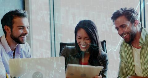 Diverse Business Team Analyzing Financial Data on Digital Tablets - Download Free Stock Images Pikwizard.com