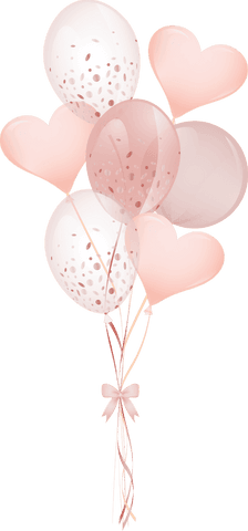 Pink Balloons and Hearts Illustration Transparent Background for Romance Concepts - Download Free Stock Videos Pikwizard.com
