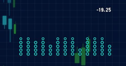 Digital data analysis display with graph and numbers