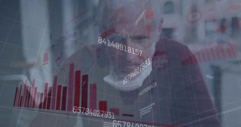 Chef Owner Analyzing Business Data with Focused Expression