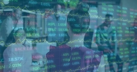 Stock Market Analysis with Digital Screen in Business Environment