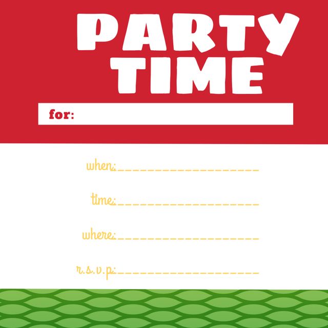 Cheerful and colorful invitation for parties and events. Ideal for birthdays, celebrations, and social gatherings. Easily customizable with details such as names, dates, times, places, and RSVP information. Perfect for either print or digital use to ensure your event's details are well communicated.
