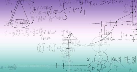 Mathematical Formulas on Gradient Background for Educational Use - Download Free Stock Images Pikwizard.com